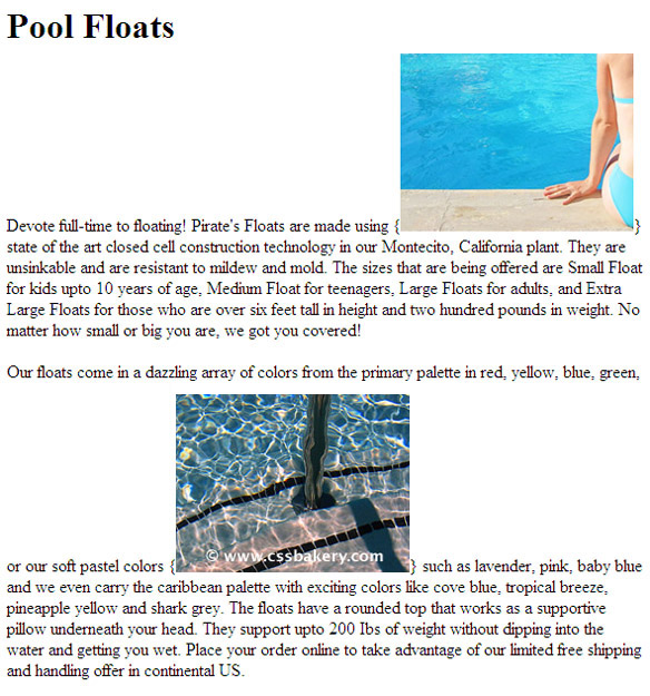 CSS Float Example 4
